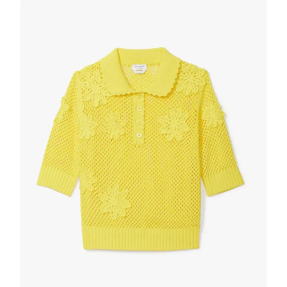Kate Spade Crochet Knit Sweater & Midi Skirt SET